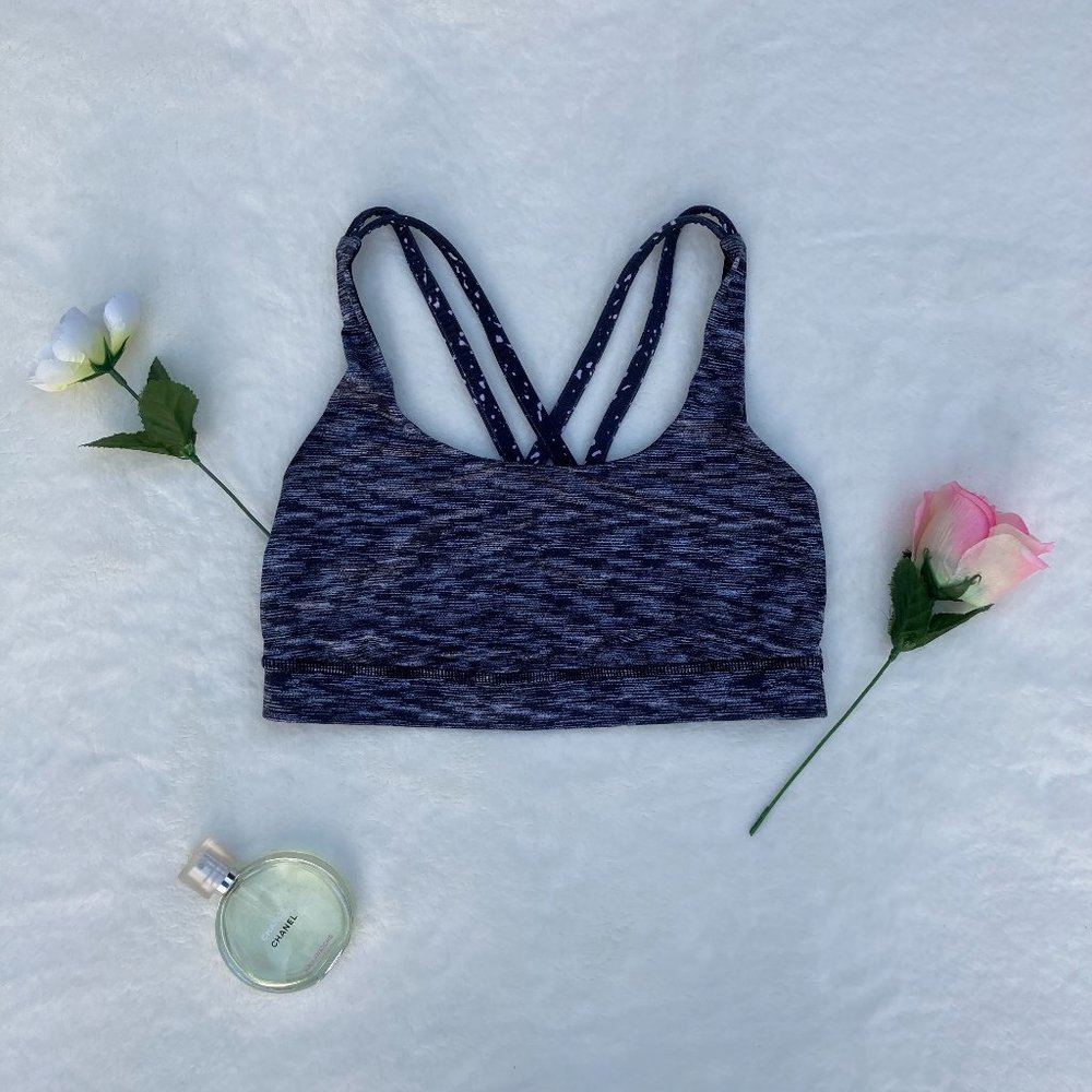 Lululemon Energy Bra Dramatic Static White Black